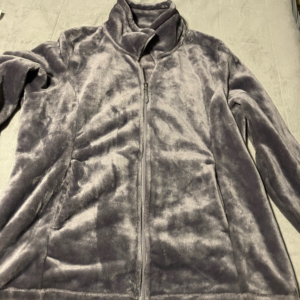 Cozy Gray Zip-Up Jacket